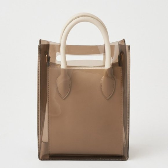 Faux Leather 2 way mini tote bag - Picture 2 of 12